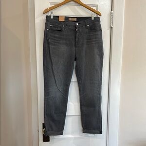 7 For All Mankind gray boyfriend Straight Jeans Versatile Style